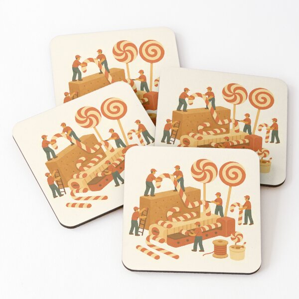 Item preview, Candy Cane Factory – Whimsical Christmas Sticker designed and sold by Tiny Joy World.
