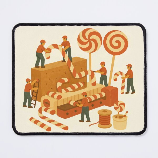Item preview, Candy Cane Factory – Whimsical Christmas Sticker designed and sold by Tiny Joy World.