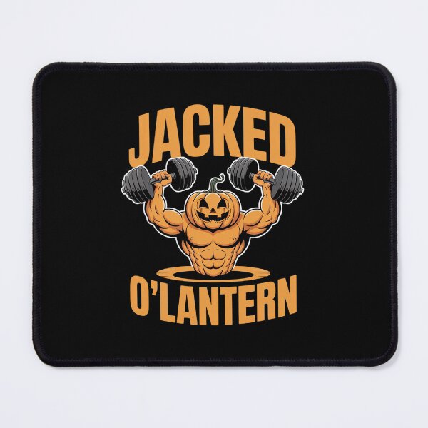 Item preview, Jacked O'Lantern Halloween Gym Workout Lifting Pumpkin designed and sold by lilLilaBatArt.