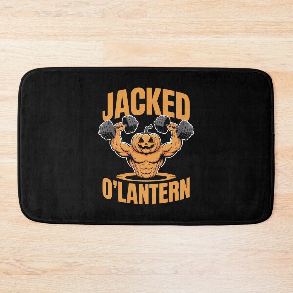 Item preview, Jacked O'Lantern Halloween Gym Workout Lifting Pumpkin  designed and sold by lilLilaBatArt.