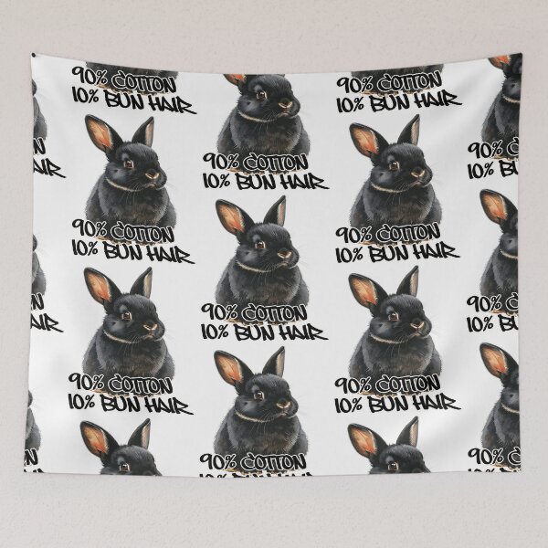 Item preview, Small dark Rex rabbit with spots, 90% cotton, 10% bun hair designed and sold by LiskoDesign.