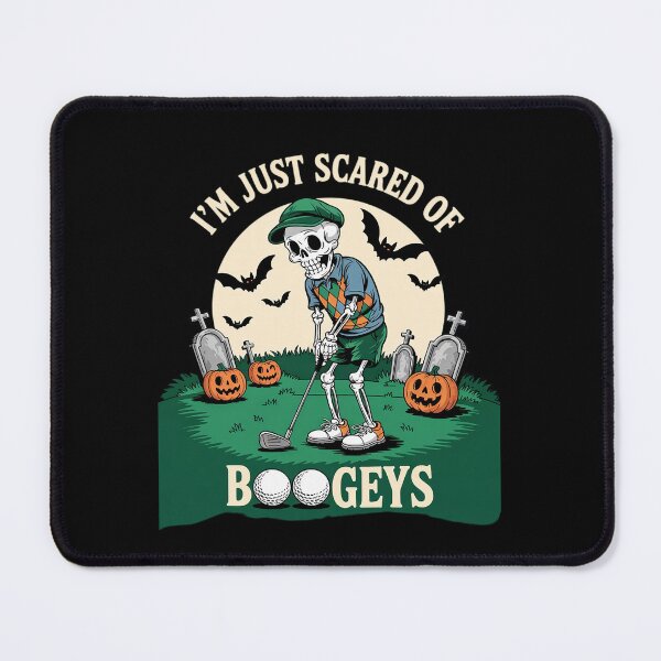 Item preview, Just Scared Of Bogeys Skeleton Golf Halloween designed and sold by lilLilaBatArt.