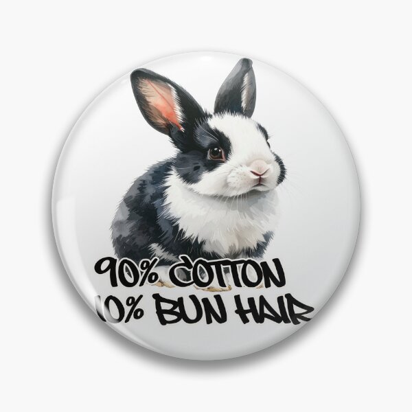 Item preview, Black and white rabbit, 90% cotton, 10% bun hair designed and sold by LiskoDesign.