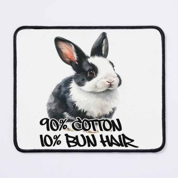 Item preview, Black and white rabbit, 90% cotton, 10% bun hair designed and sold by LiskoDesign.