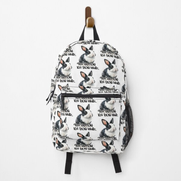Item preview, Black and white rabbit, 90% cotton, 10% bun hair designed and sold by LiskoDesign.