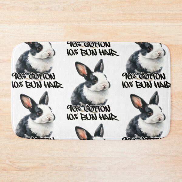 Item preview, Black and white rabbit, 90% cotton, 10% bun hair designed and sold by LiskoDesign.