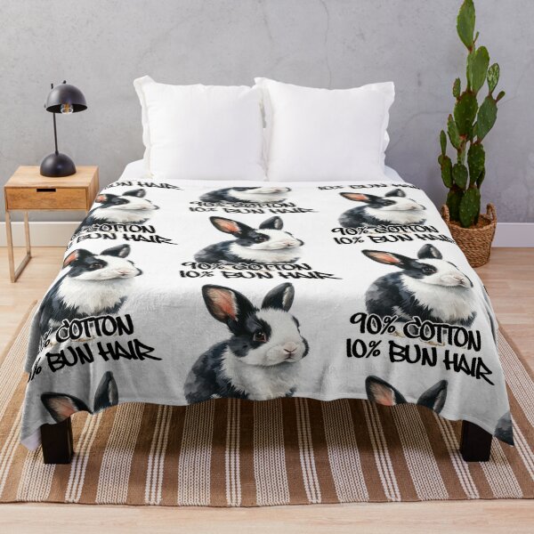 Item preview, Black and white rabbit, 90% cotton, 10% bun hair designed and sold by LiskoDesign.