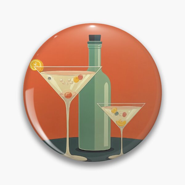 Item preview, Retro Cocktail Vibes: Martini Elegance in Bold Color designed and sold by ForeverPrintsOK.