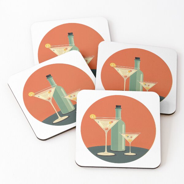Item preview, Retro Cocktail Vibes: Martini Elegance in Bold Color designed and sold by ForeverPrintsOK.