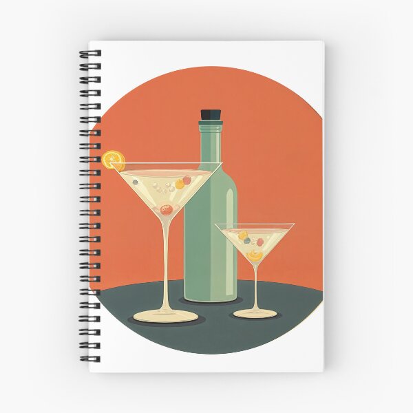Item preview, Retro Cocktail Vibes: Martini Elegance in Bold Color designed and sold by ForeverPrintsOK.