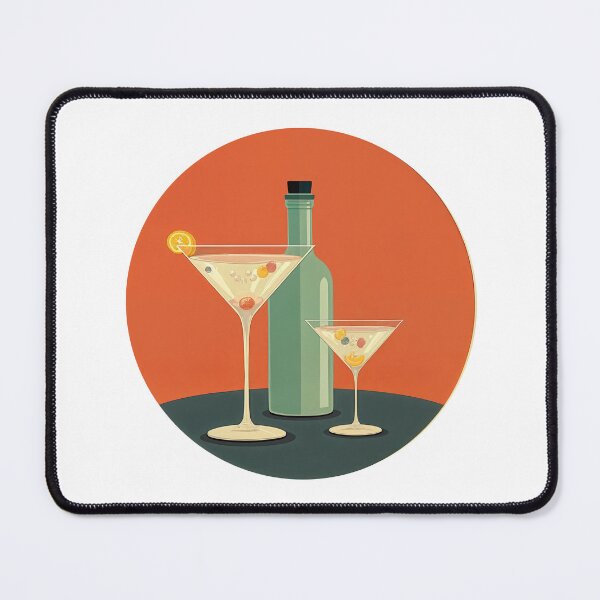 Item preview, Retro Cocktail Vibes: Martini Elegance in Bold Color designed and sold by ForeverPrintsOK.