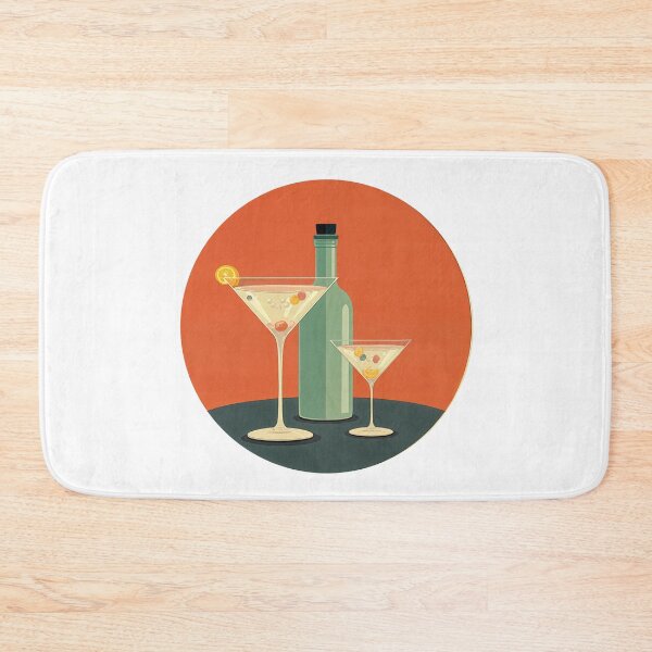 Item preview, Retro Cocktail Vibes: Martini Elegance in Bold Color designed and sold by ForeverPrintsOK.