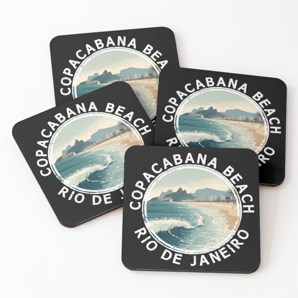 Artikelvorschau, Copacabana-Strand - Rio de Janeiro (mit weißer Schrift) entworfen und verkauft von VelvetRoom.