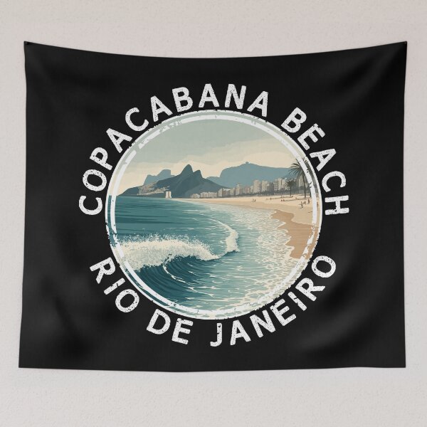 Item preview, Copacabana Beach - Rio de Janeiro (with White Lettering) designed and sold by VelvetRoom.