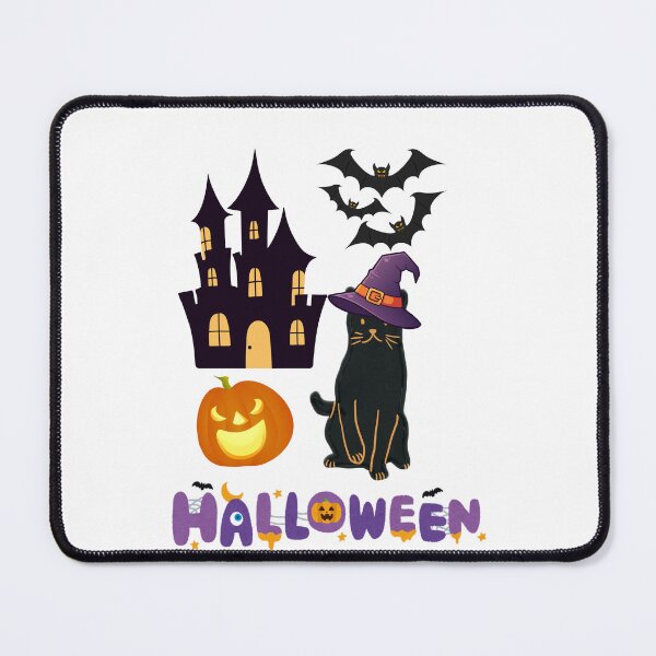Item preview, Witch Cat and Haunted House Halloween Design designed and sold by Mayahoney15.