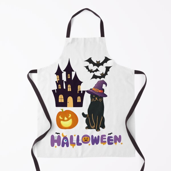 Item preview, Witch Cat and Haunted House Halloween Design designed and sold by Mayahoney15.