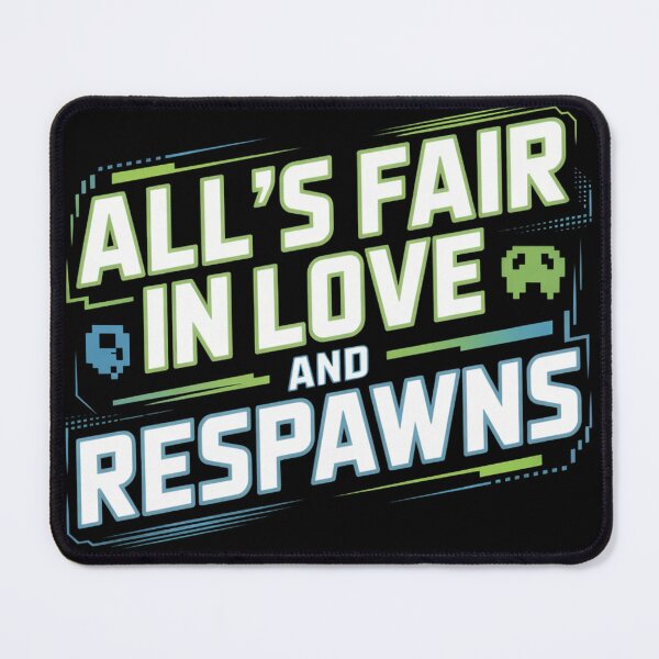 Item preview, All’s Fair in Love and Respawns | Funny Gamer Quote | Retro Gaming Humor Design for Streamers & Esports Fans designed and sold by CulturalCurios.