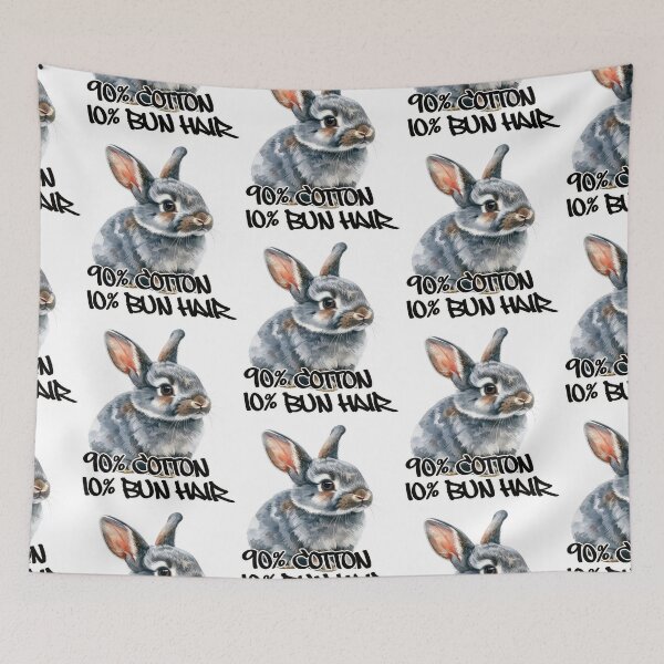 Item preview, Small grey rabbit, 90% cotton, 10% bun hair designed and sold by LiskoDesign.