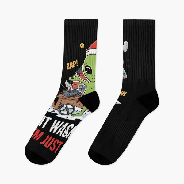 Item preview, Alien Visitor Causing Holiday Chaos designed and sold by Silent Watch Threads..