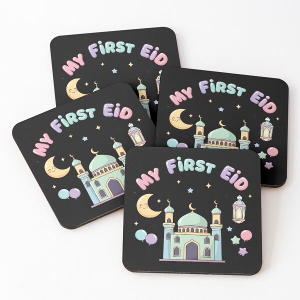 Item preview, My First Eid Mosque Design (V.1) – Cute Islamic Baby Eid Celebration Art designed and sold by D-Islamic.