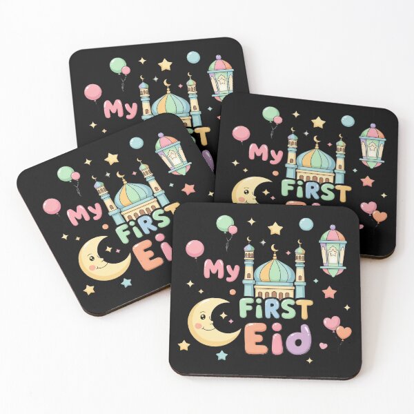Item preview, My First Eid Mosque Design (V.2) – Cute Islamic Baby Eid Celebration Art designed and sold by D-Islamic.