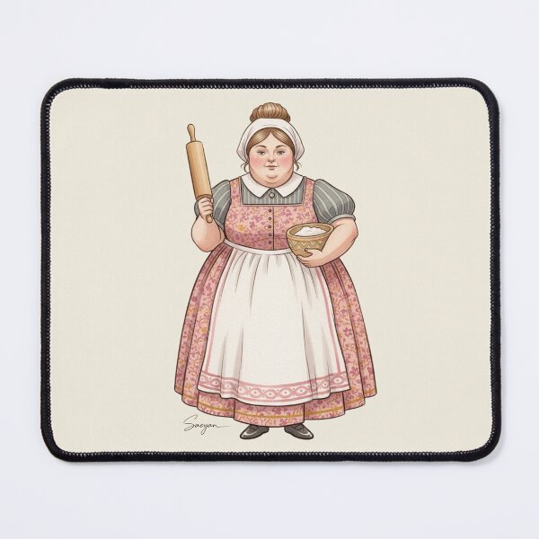 Item preview, Master of the Kitchen: Lady with Rolling Pin and Flour designed and sold by Pasteltone.