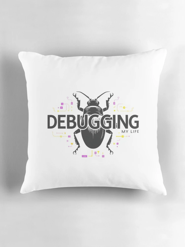 Thumbnail 3 of 4, Pillow, Debugging  designed and sold by TheSweetStack.