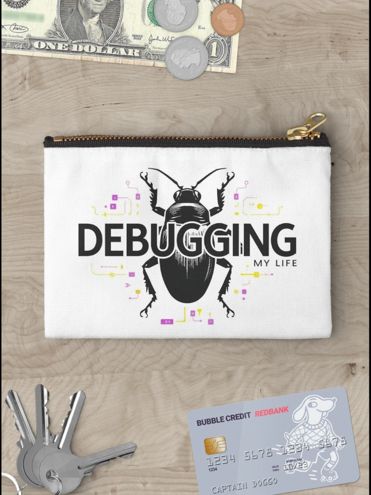 Thumbnail 3 of 4, Zipper Pouch, Debugging designed and sold by TheSweetStack.