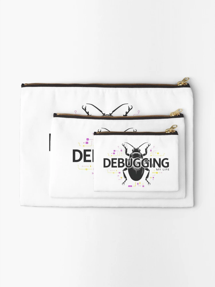 Thumbnail 2 of 4, Zipper Pouch, Debugging designed and sold by TheSweetStack.