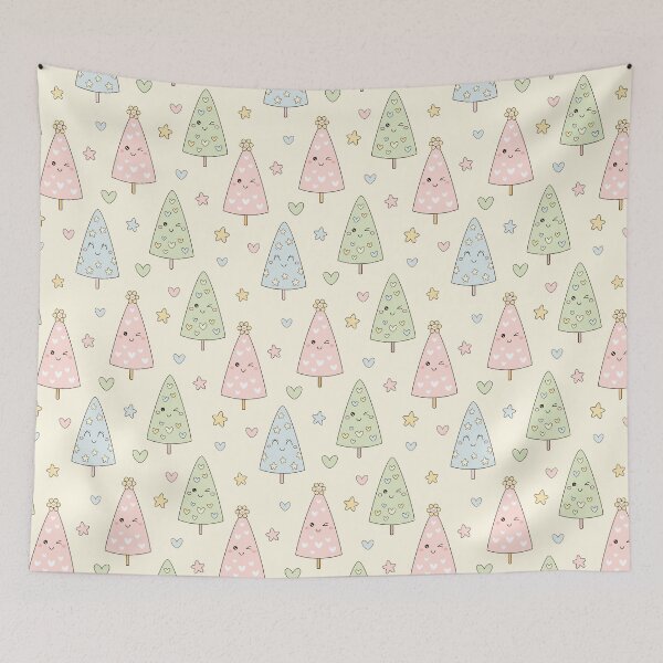 Item preview, Kawaii Christmas Tree Pattern  designed and sold by Julza Art.