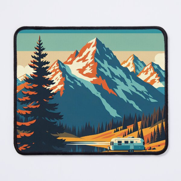 Item preview, Colorado Adventure Awaits – Vintage Mountain RV Poster designed and sold by Pattern-Parade.