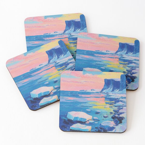 Item preview, Icy coast at sunset designed and sold by ArtHouseNiklas.