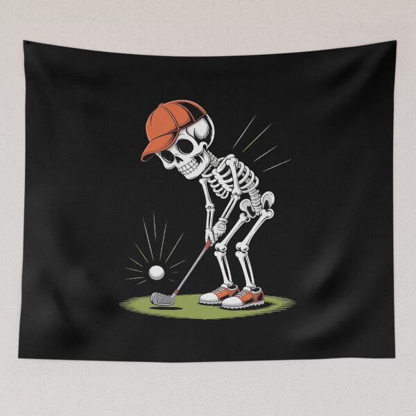 Item preview, Skeleton Golf Halloween Golfer Golf Player Men Dad 1  designed and sold by lilLilaBatArt.