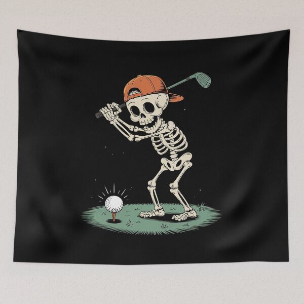Item preview, Skeleton Golf Halloween Golfer Golf Player Men Dad boy  designed and sold by lilLilaBatArt.