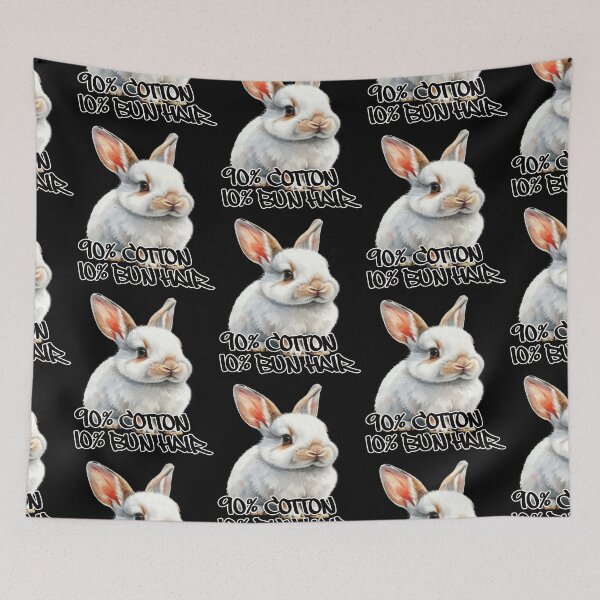 Item preview, Small cream-white rabbit, 90% cotton, 10% bun hair designed and sold by LiskoDesign.