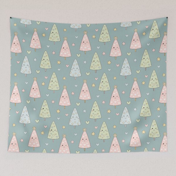 Item preview, Kawaii Christmas Tree Pattern  designed and sold by Julza Art.