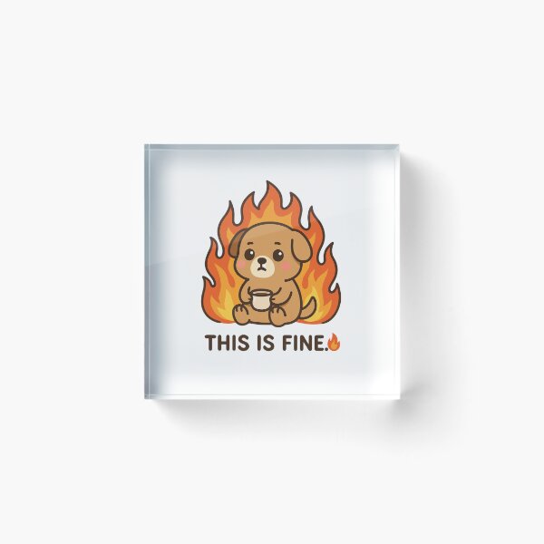 Item preview, This Is Fine ? – Dog | CutiVerse designed and sold by CutiVerse.