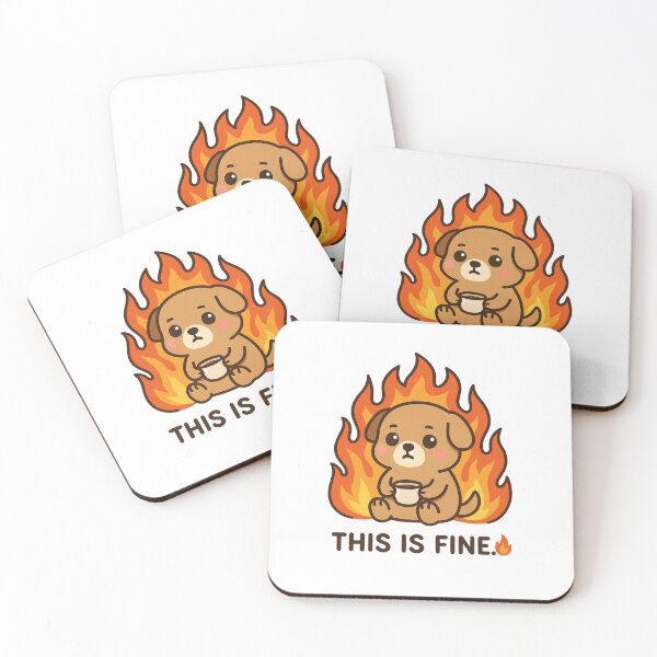 Item preview, This Is Fine ? – Dog | CutiVerse designed and sold by CutiVerse.