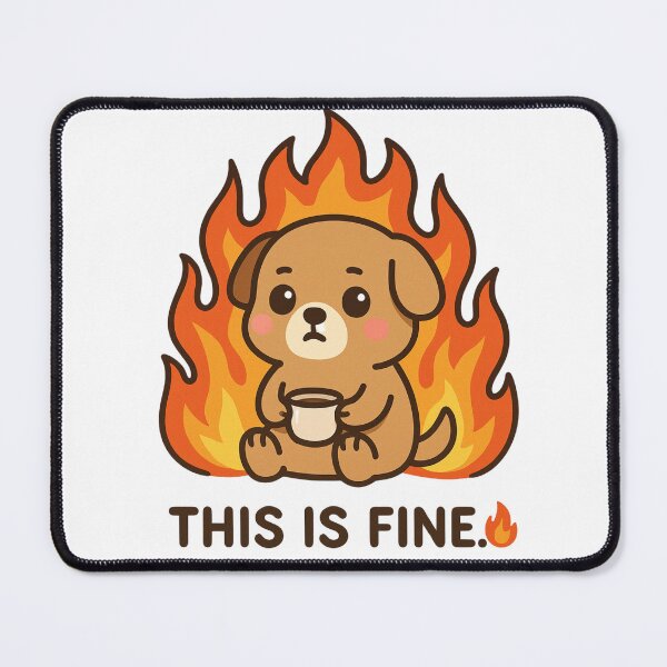 Item preview, This Is Fine ? – Dog | CutiVerse designed and sold by CutiVerse.