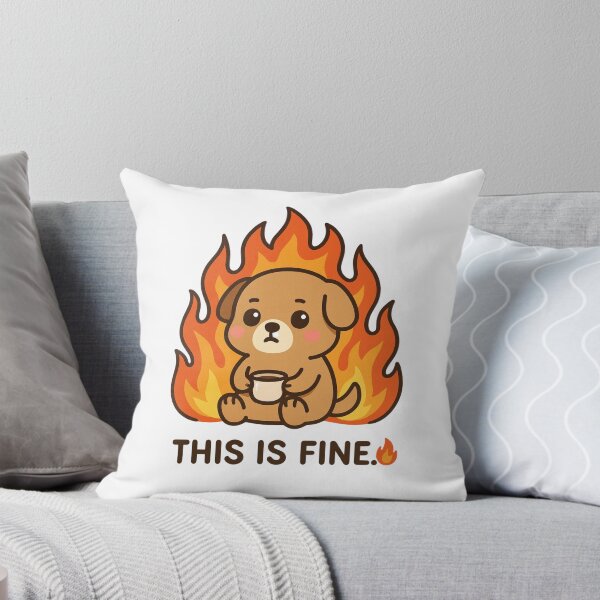 Item preview, This Is Fine ? – Dog | CutiVerse designed and sold by CutiVerse.