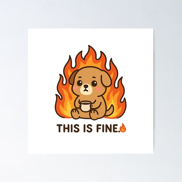 Item preview, This Is Fine ? – Dog | CutiVerse designed and sold by CutiVerse.