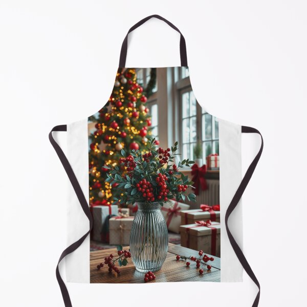 Item preview, Festive Winter Berry and Evergreen Bouquet with Glowing Christmas Tree & Presents designed and sold by Vida e Arte.