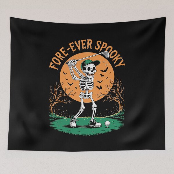 Item preview, Skeleton Playing Golf  designed and sold by lilLilaBatArt.