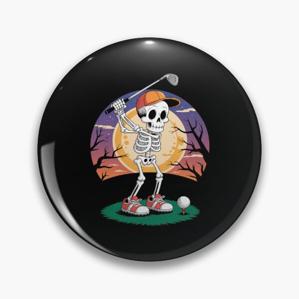 Item preview, Skeleton Playing Golf Halloween Golf Player Spooky Golfer  designed and sold by lilLilaBatArt.