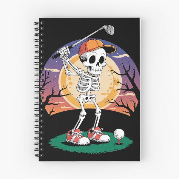 Item preview, Skeleton Playing Golf Halloween Golf Player Spooky Golfer  designed and sold by lilLilaBatArt.