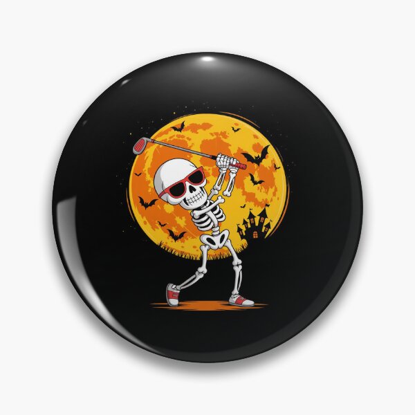 Item preview, Skeleton Sunglasses Playing Golf Halloween Player Team  designed and sold by lilLilaBatArt.