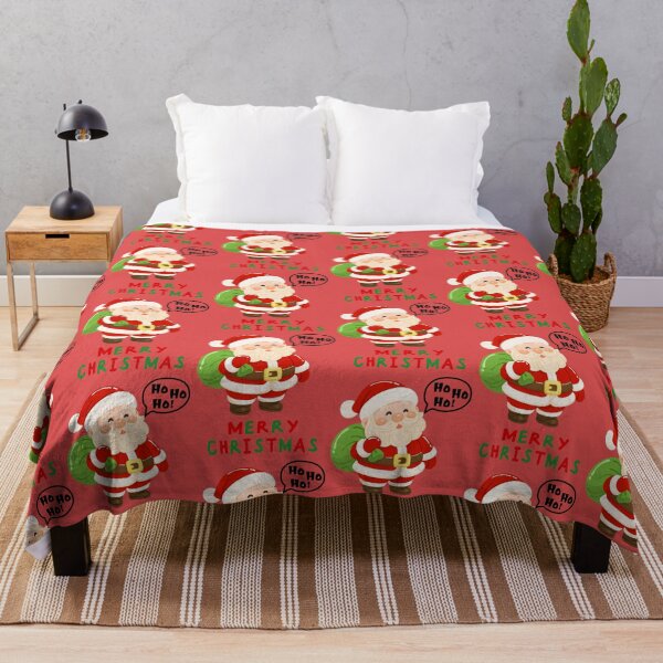 Artikelvorschau, Cheerful Santa Claus Ho Ho Ho Greeting Illustration entworfen und verkauft von HorizonStores.