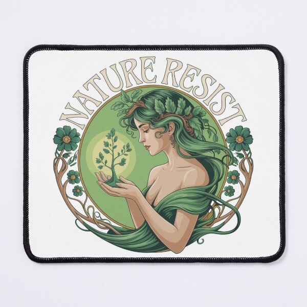 Item preview, Nature Resist Art Nouveau Goddess Eco Activist Statement designed and sold by chattsuede.