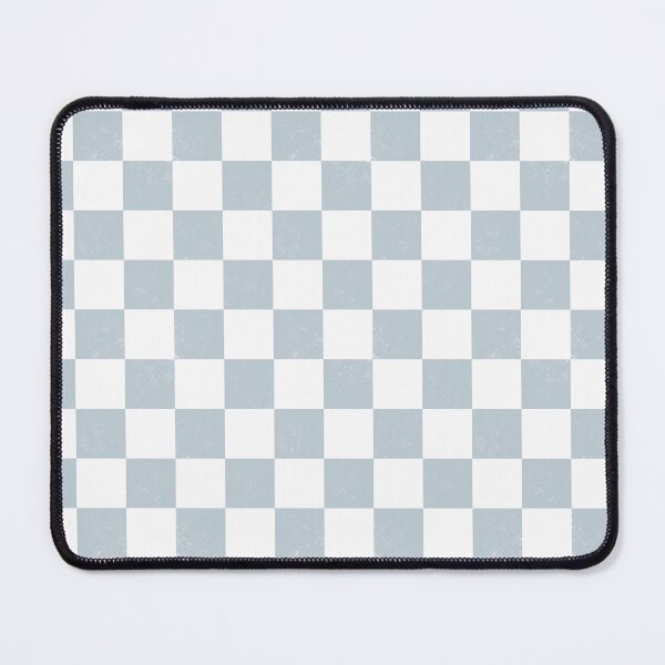 Item preview, Distressed look dusty blue and white chess checkerboard designed and sold by PrettywithColor.