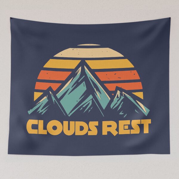 Item preview, Clouds Rest Mountain Yosemite Retro Turquoise designed and sold by Esskay Designs.
